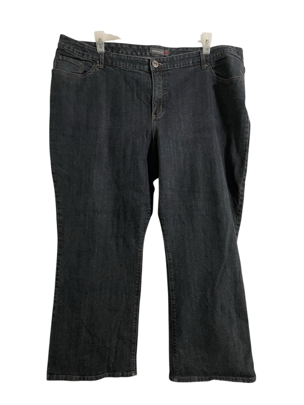 Womens Plus Size 26 Petite Venezia Blue Stretch Bootcut  Denim Jeans